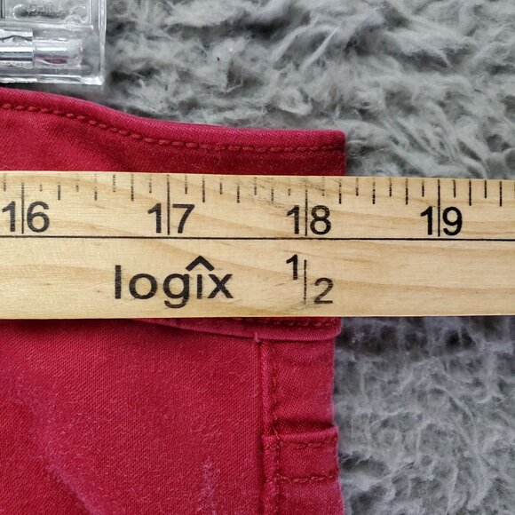 Old Navy Jeans Womens Size 16 Red Rockstar Super Skinny Button Fly Stretch Denim - Picture 4 of 10